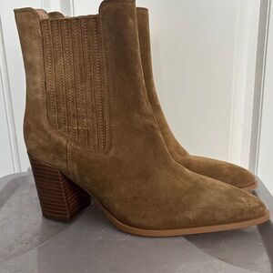 Boden Tan Suede Heeled Boots